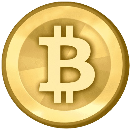 Gold Bitcoin symbol on the 2-inch die-cut XBT sticker
